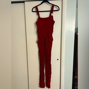 Rust orange jumpsuit